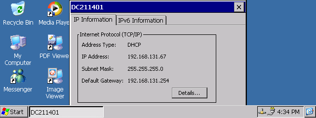 Windows CE .net 4.1 IP Configuration